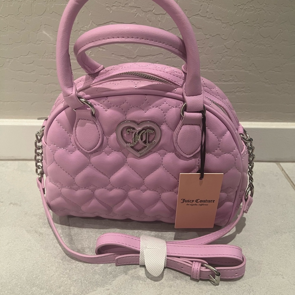 Juicy Couture Lavender Quilted Satchel